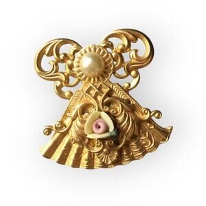 Vintage JANE 1998 AOL Angel Brooch,  Signed Pin